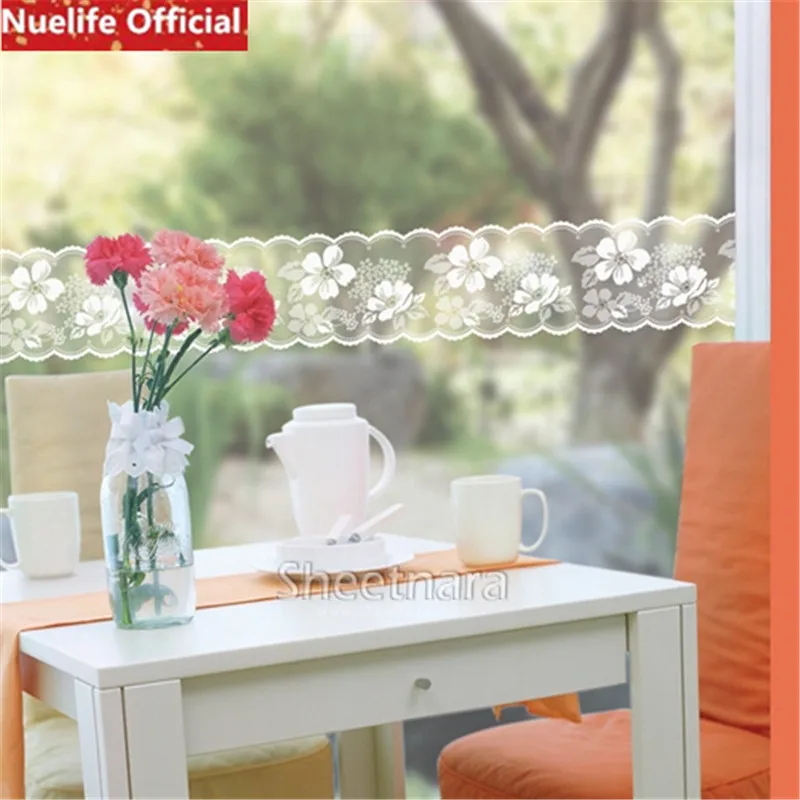 Наклейки на уровне талии для раздвижных дверей и окон стеклянная пленка наклейки на уровне талии белая кружевная оконная линия анти-столкновения ПВХ наклейки