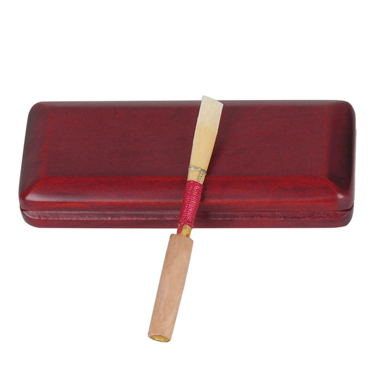 

Oboe Reed Case,Maple Wood Reeds Case Storage Wooden Holder Box Cover for 2Pcs Oboe 9.5x3.9x1.9cm (Not Include Reeds)
