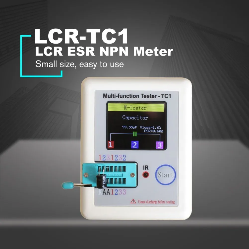 LCR-TC1 3,5 дюймовый цветной дисплей Многофункциональный TFT транзистор с подсветкой тестер Диод Триод измеритель емкости