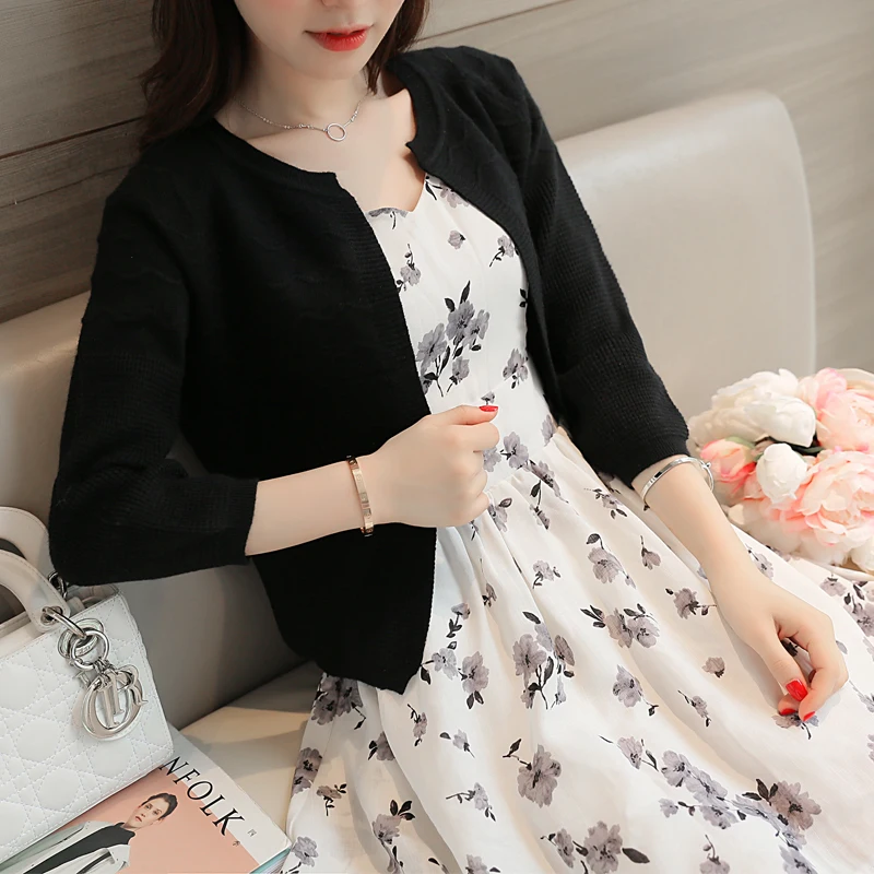 OHCLOTHING женский свитер в Весна и осень, Новинка Короткие свободного покроя, бэк куртка-кардиган