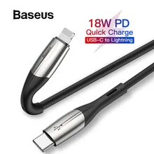 Baseus USB C для Lightning зарядный кабель для iPhone 11 Pro Max XR XS Max USB зарядное устройство 18 Вт PD Быстрая зарядка usb type C кабель
