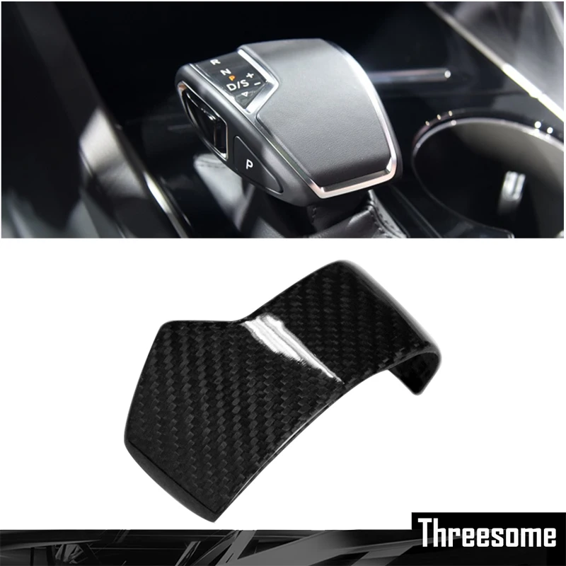 Car Automatic Carbon Fiber LHD Speed Gear Shift Knob Head Cover Cap Sticker Trim For Volkswagen Touareg 2019 2020 | Автомобили и