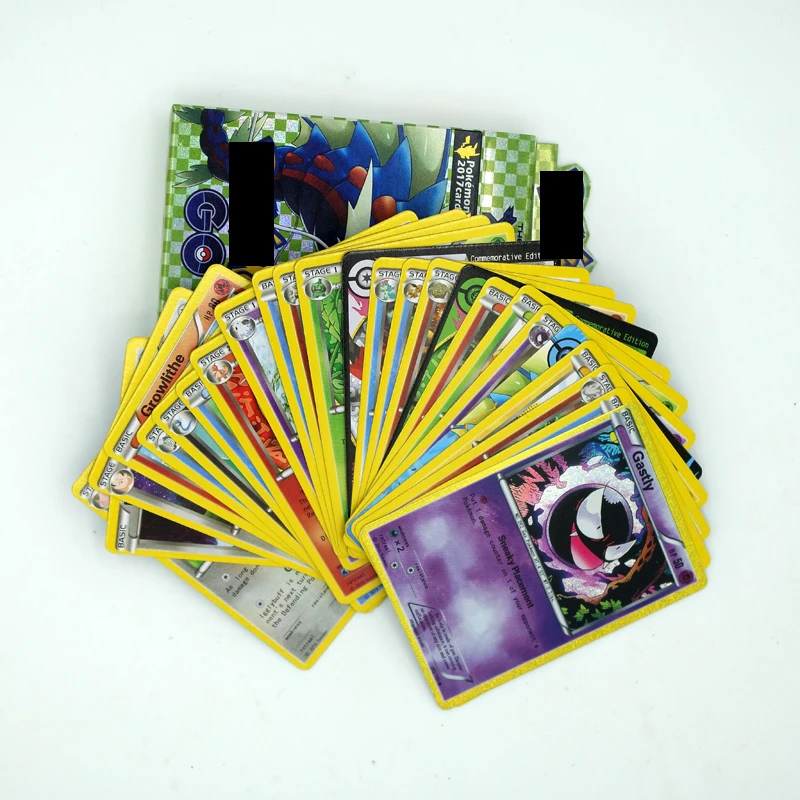 

25pcs/box Pokemon Card New Square Flash Box Pikachu Flash Cards Collection Gift Kids Pokemon Toys