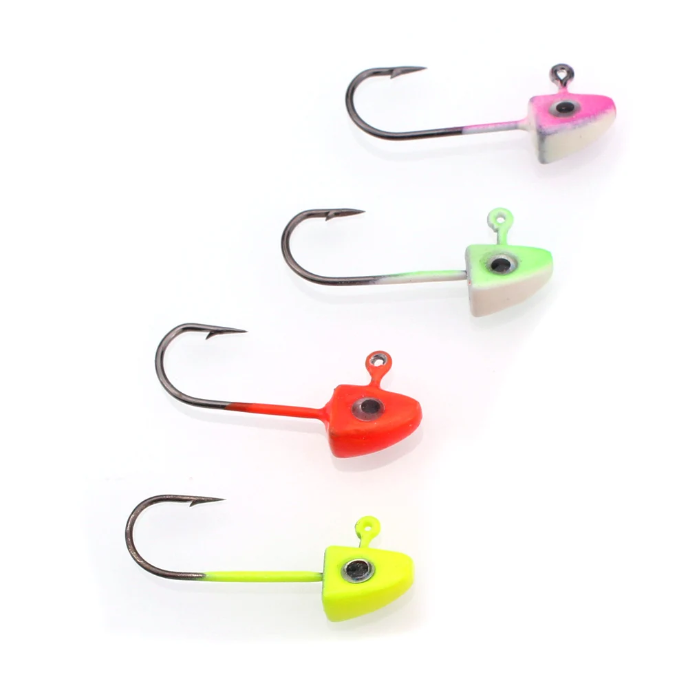 1,6g 50 шт./кор. пять цветов Jig Head бронзовых морских рыболовных крючков приманка с зазубринами свинцовый крючок Рыболовные снасти Воблеры снасти