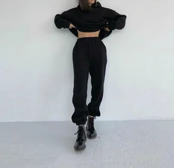 

Oeak Autumn Winter Sport Tracksuit Women Hoodies Set Long Sleeve Loose Oversized Shirt Tops And Pants Suit Two Piece Set 2020