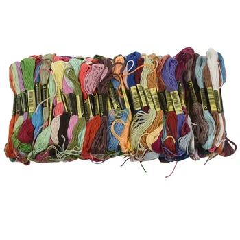 

200 skeins of multicolored yarn for cross needle embroidery Crocheting