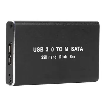 

Mini USB 3.0 to mSATA Adapter Mini SSD Hard Drive Case SSD HDD Box Hard Drive Enclosure Aluminum Alloy External Hard Disk Case