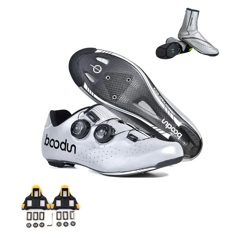 008 cleat shoescover Кроссовки со светоотражающими вставками для езды на велосипеде; дышащая обувь из углеродного волокна; обувь для велосипеда с самоблокирующимся замком; кроссовки; Sapatilha Ciclismo Zapatillas - Цвет: 008 cleat shoescover
