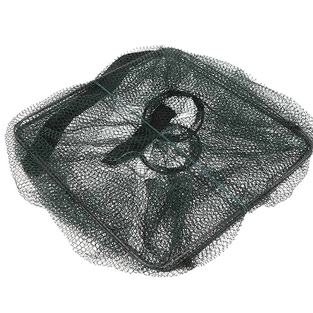 Portable Fishing Net Fish Shrimp Mesh Cage Cast Net Fishing Trap Network Foldable Fishing Net Tackle Fishing Net Tackle zipper