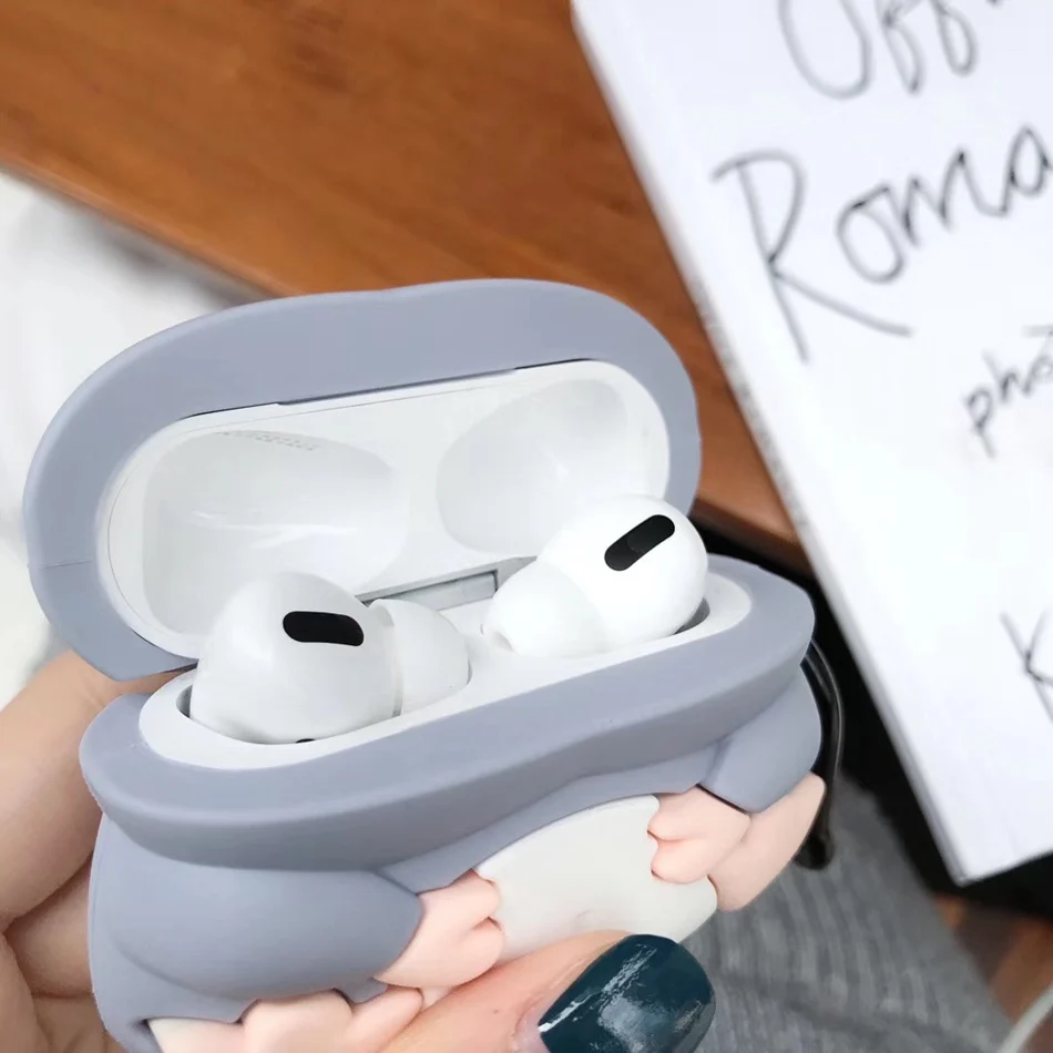 3D Earphone Case For Airpods Pro Case Silicone Stitch Cat Cartoon Headphone/Earpods Cover For Apple Air pods Pro 3 Case Keychain