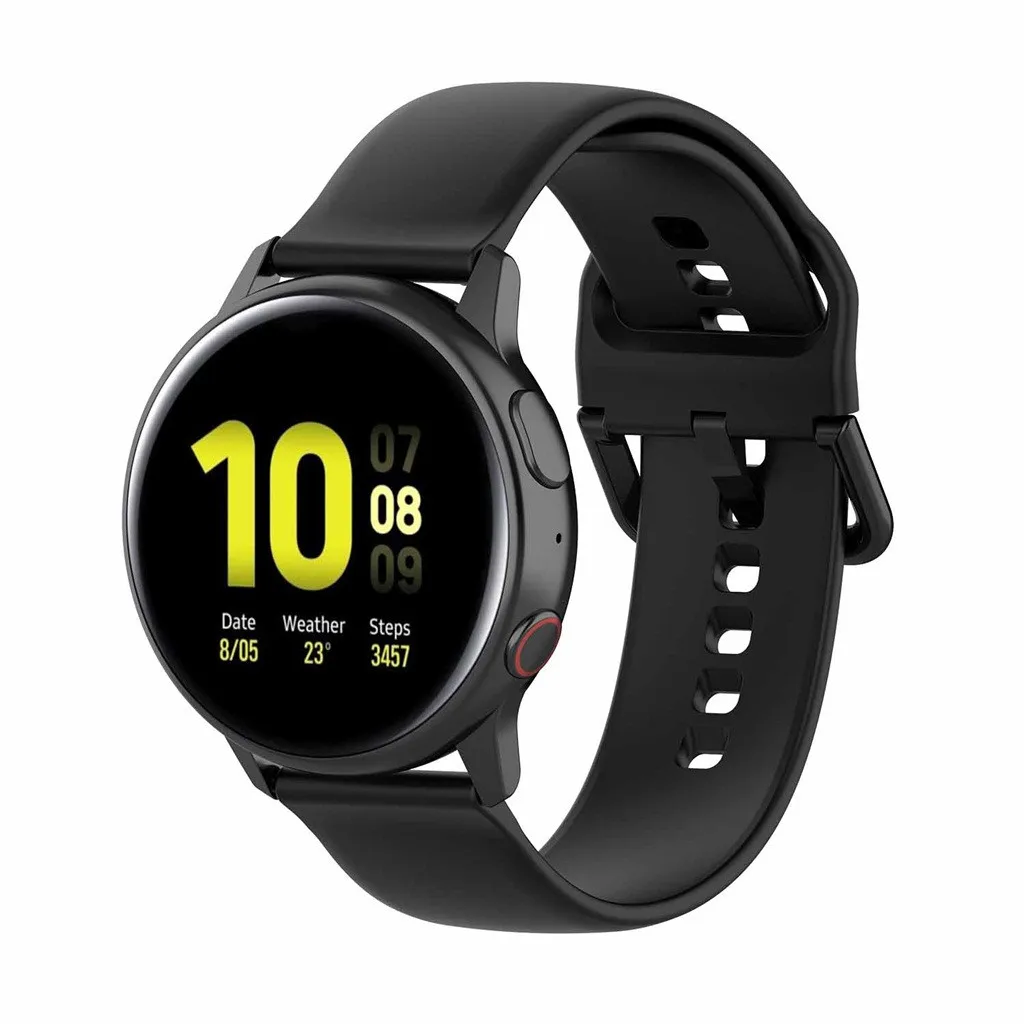 Silicone Watch Straps on for Samsung Galaxy Watch Active 2 40/44mm Watchbands correas de reloj de silicona Repalcement Bands Silicone Watch Straps on for Samsung Galaxy Watch Active 2 40/44mm Watchbands correas de reloj de silicona Repalcement Bands