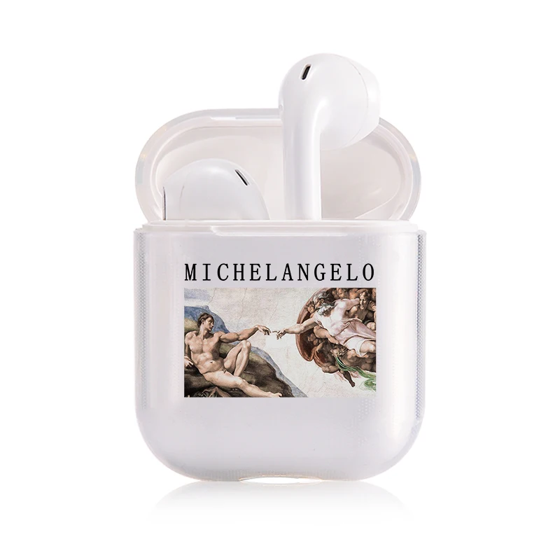 Чехол для телефона с абстрактным рисунком для Apple Airpods 2/1, чехол с милыми мультяшными персонажами, Жесткий Чехол для наушников Airpod, чехол для air pods - Цвет: I300156