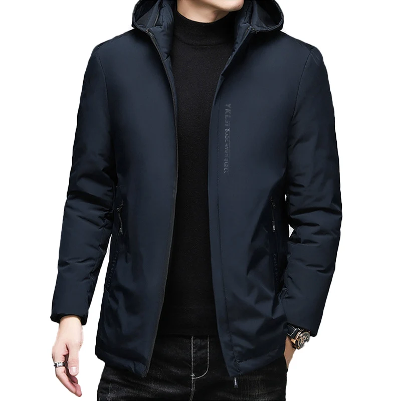 TREESOLO Mens Winter Warm Thick Parkas Plus Size Cotton Detachable Hat Jacket Men 5XL Outwear Pocket Men Classic Coat cotton jacket parka coat parkas coat