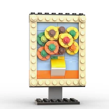 

Big Dipper Antarctic Space MOC Pixel Mosaic Painting Sunflower Van Gogh Painting Masterpiece Building Blocks Art Toy Child