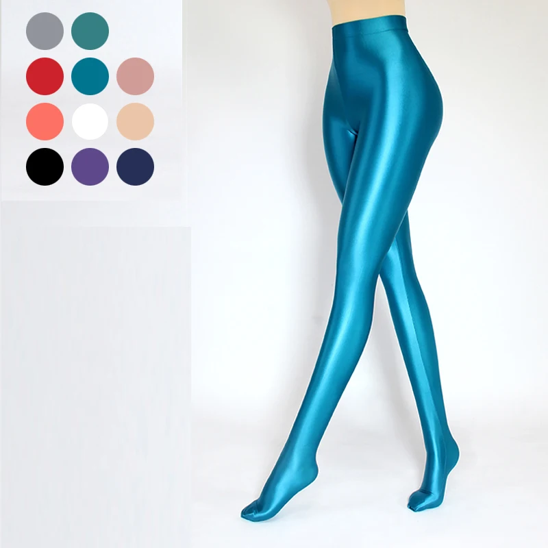 Glossy OPAQUE Shiny Tights Sexy Shiny Yoga Leggings For Women