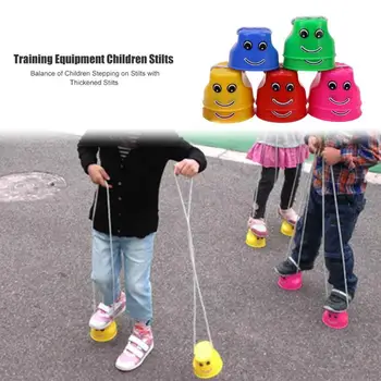 

2pcs/set Walk Stilt Jump Toy Plastic Smile Face Pattern Children Outdoor Fun Sports Balance Training Toy Best Gift