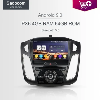 

9" PX6 TDA7851 Android 10.0 8 Core 4GB RAM Car DVD Player GPS map RDS autoradio wifi 4G car radio 5.0 For Ford Focus 2012 - 2018
