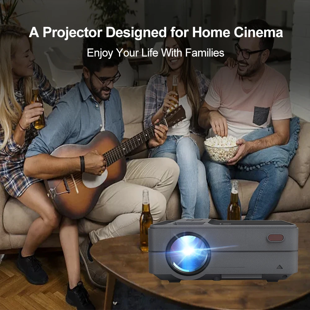 CAIWEI C180AB/C180W Мини проектор портативный WiFi Android 6 0 домашний кинотеатр для 1080P HDMI USB