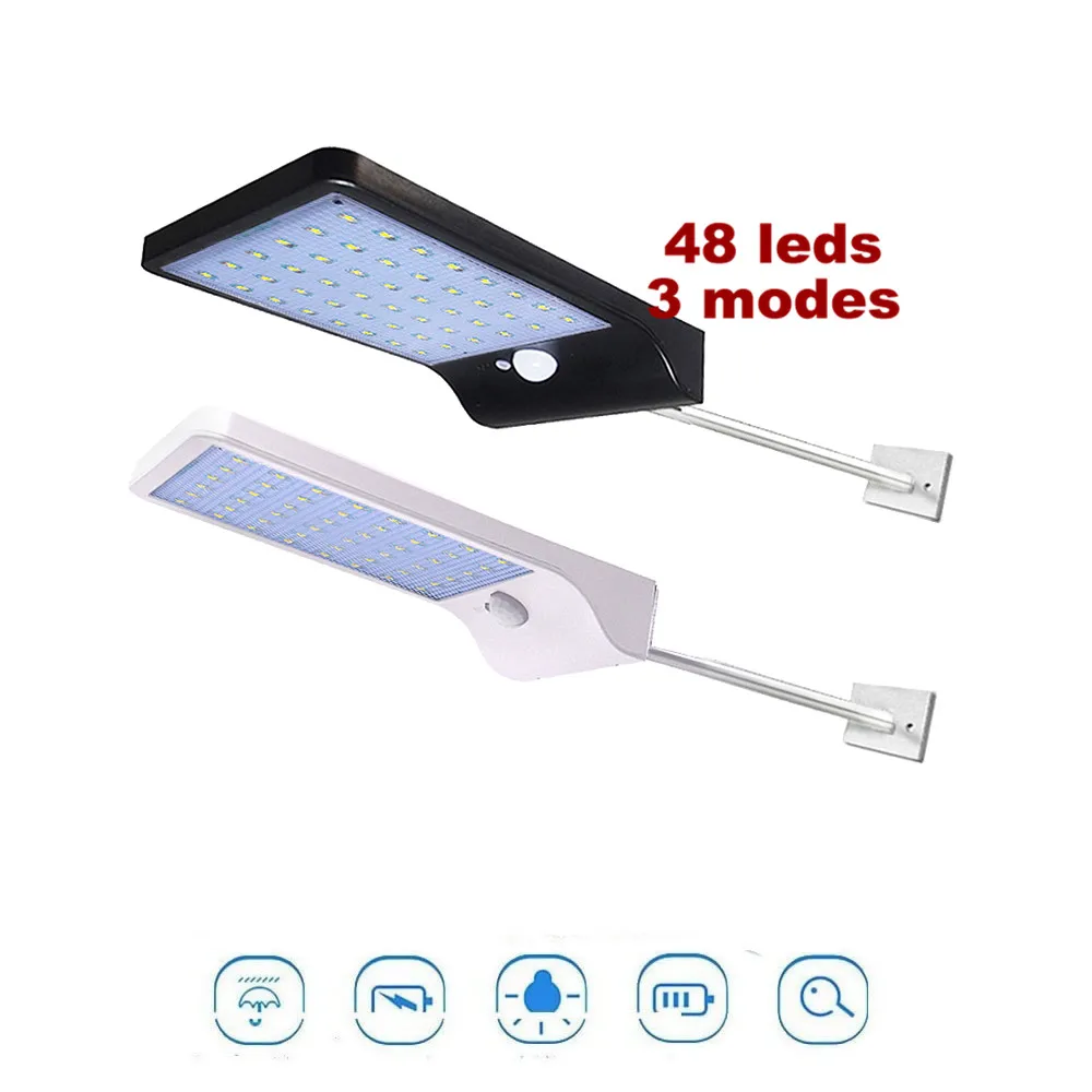 

Outdoor Solar Light 48 LED Solar Power Lamp 450LM Bulb Auto PIR Motion Sensor Solar Lantern Waterproof Street Wall Garden Lights