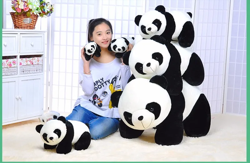 С принтом панды и животных набитая плюшевая кавайная Игрушка Кукла Kawaii плюшевые мягкие игрушки для мальчиков на день рождения мягкие детские игрушки CC50MR