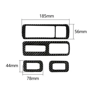 

4 Pcs/set Durable Carbon Fiber Window Switch Panel Frame Trim For Lexus RX200T/300/450H 2016-19 Series Auto Replacement