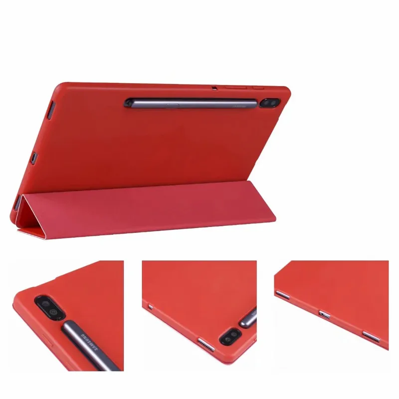 Чехол из искусственной кожи для Samsung Galaxy Tab S6, 10,5, SM-T860, SM-T865,, мягкий чехол-подставка из ТПУ для Tab S6