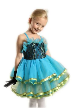 

Professional Ballet Blue Dance Costumes Dress For Girls Children Women Dancewear Gymnastics Leotard Balletpakje Meisje