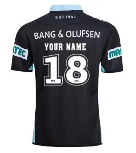 Футболка для регби CRONULLA SHARKS Размер: S-3XL - Цвет: Print name number