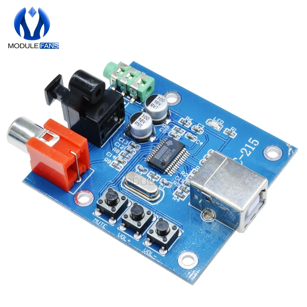 5V PCM2704 USB DAC для S/PDIF звуковой карты декодер плата модуль Выход F/PC 2-канальный