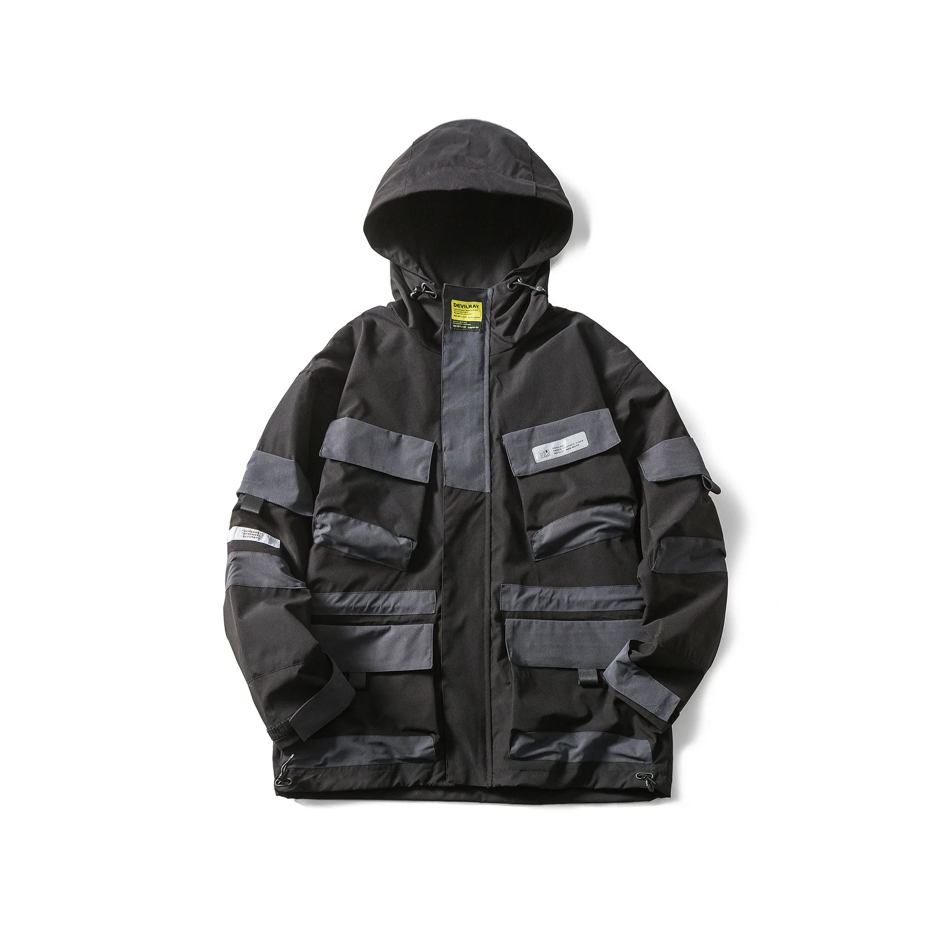 

City Where the Product 2020 Spring New Style Side Pockets Function Jacket Multi-pockets Hooded Men Spring Clothing