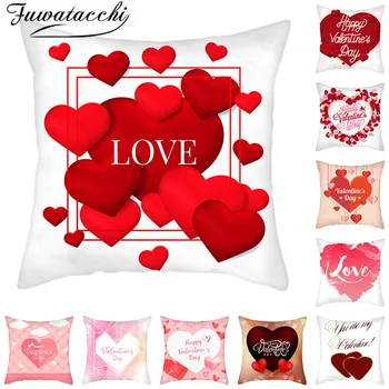 

Fuwatacchi Valentine's Day gift Cushion Covers love Square Pillow Cases For Car Bedroom Sofa Decorative Throw Pillows Covers