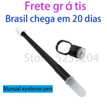 10 шт. Lamina микроблейдинг tebori черная u-образная одноразовая ручка 18U иглы, лезвия для ручной работы Ручка микролиста с щеткой для бровей