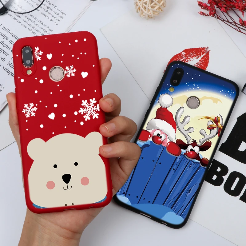 

Christmas Tree Deer Soft TPU Phone Case For Huawei Honor 9X 8X 10i 20i 7A Mate 10 20 P30 P20 P10 Pro Lite 2017 P Smart 2019 Case