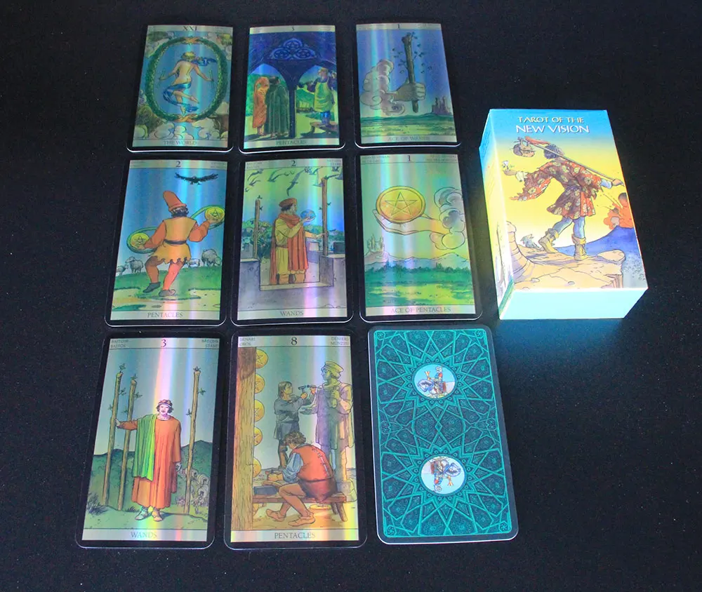 Holographic Waite Jeu de société Tarot de soirée holographique en famille,cartes à jouer pour Holographic Waite Jeu de société Tarot de soirée holographique en famille,cartes à jouer pour