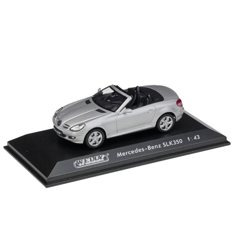 SLK350 have box 1:43 металлическая модель игрушечного автомобиля Volvo/ALFA/Porsch/Audi/Benz спортивный автомобиль литья под давлением автомобиль мальчик игрушка Коллекция для детей подарок - Цвет: SLK350 have box