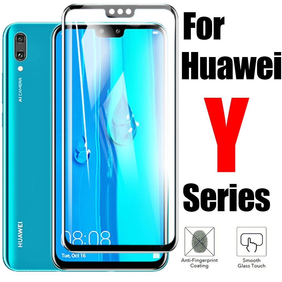 Защитное стекло для huawei y6 prime 2018 пленка закаленное стекло y 5 6 7 9 lite 2019 протектор экрана huawei i light tremp y5 y6 y7