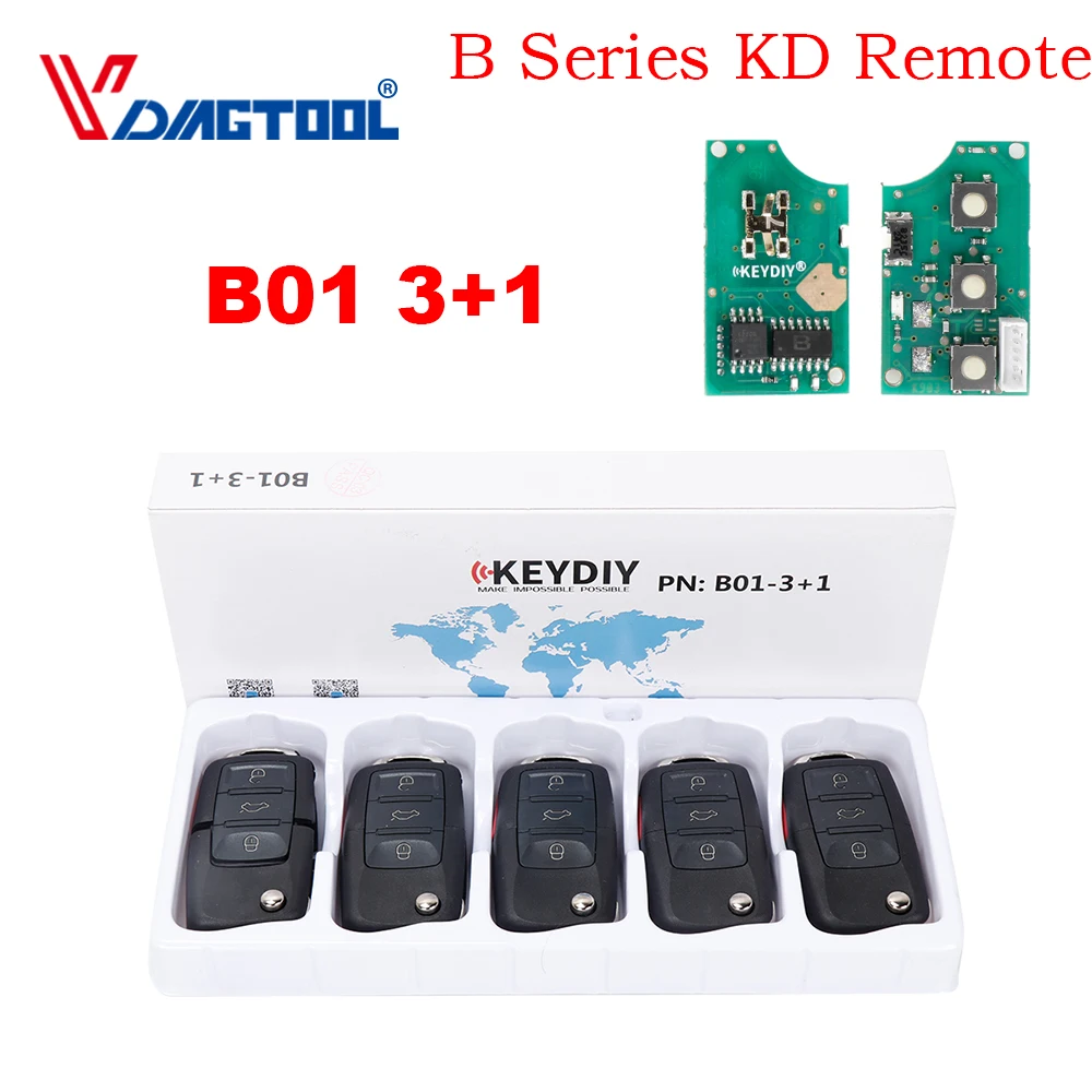 Vdiagtool(5 шт./лот) B01 3+ 1 кнопка KD900 дистанционный ключ для KD900 KD900+ KD200 URG200 KD X2 мини дистанционный ключ управления