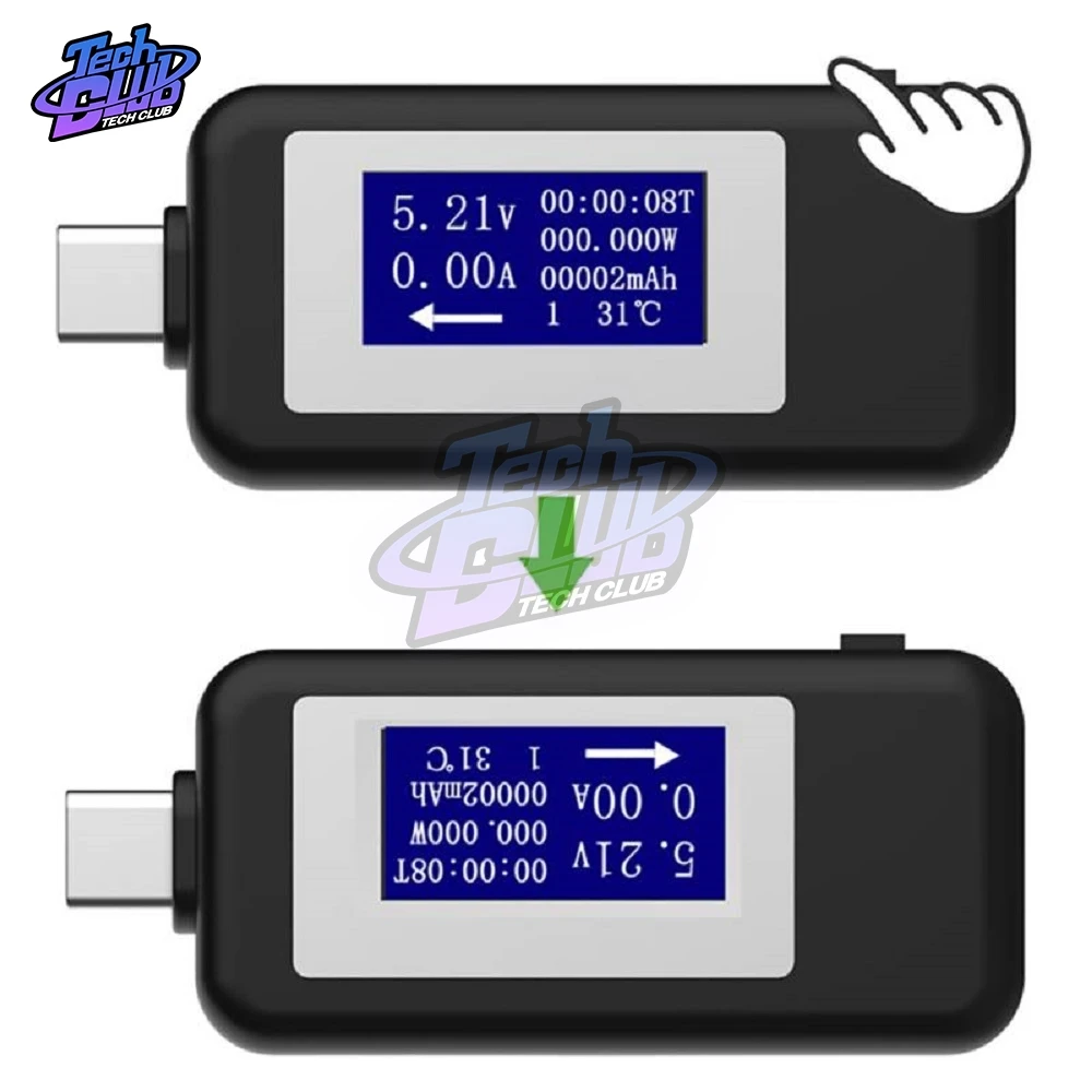 Usb type-C Тестер Многофункциональный ЖК-цифровой измеритель напряжения тока Вольтметр Амперметр детектор Банк питания зарядное устройство монитор