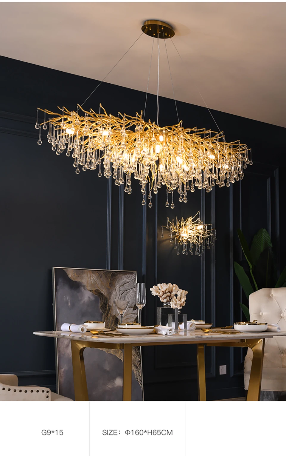 Ooze Crystal Chandelier