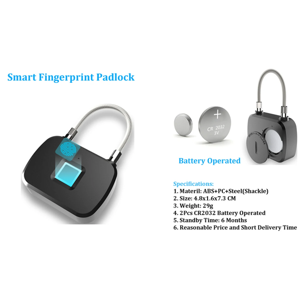 Мини защитный замок на отпечатке пальца Smart Keyless Замок отпечаток пальца дверной замок портативный Противоугонный Быстрый разблокировка отпечатков пальцев замок