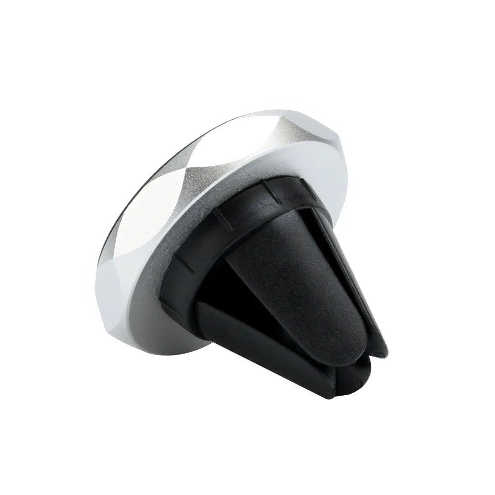 Mini Car Mobile Phone Holder Universal Magnetic Air Vent Mount Stand Aluminum Alloy C44 - Цвет: Sliver