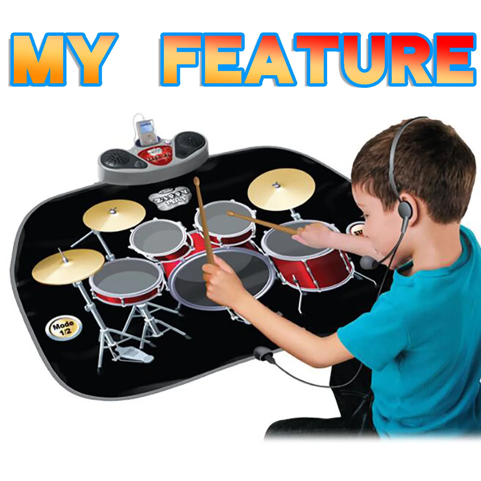 2 In 1 Children's Electric Dance Mat Home Multifunctional Jazz Drum Electric Piano Music Game Mat Blanket #g3