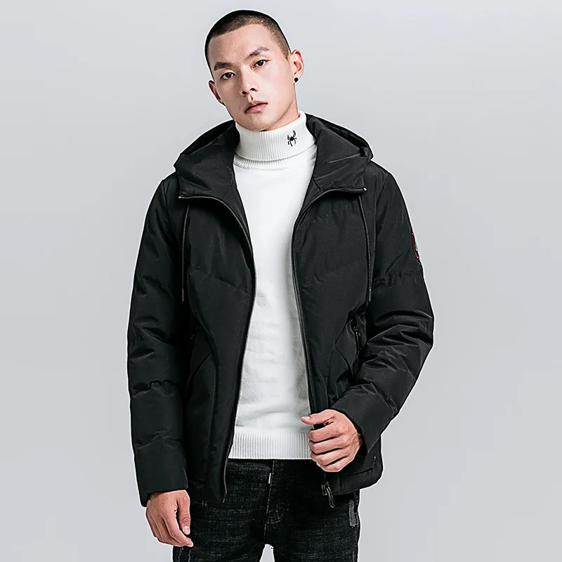 

Thick Winter Men Parkas Jacket Padded Cotton Wadded Fashion Casual Male Warm Hooded Jacket Men Coats Outerwear