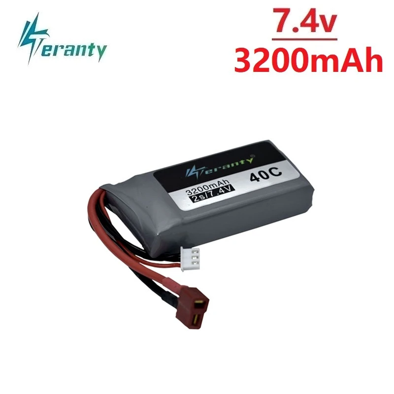 

7.4v 3200mah Lipo Battery For Wltoys 12428 12423 RC Four-wheel RC Vehicle Car 2s 1500mAH 7.4v Rechargeable Battery Feiyue 03 Q39
