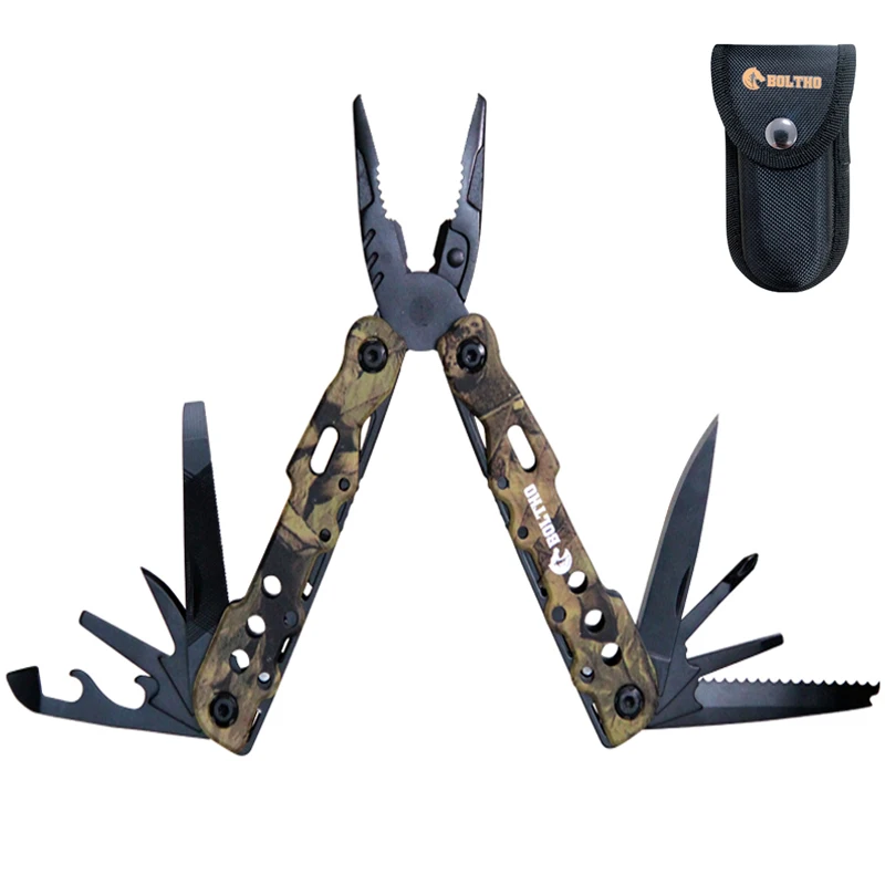 

13-in-1 multi-function tool pliers, pocket knife pliers set, durable stainless steel, for camping, hunting and hiking