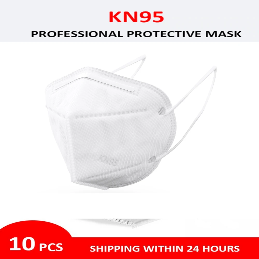 

5-100pcs Kn95 mask anti fog drop PM2.5 anti dust particles four layer filter N95 mask non-woven melt jet mask