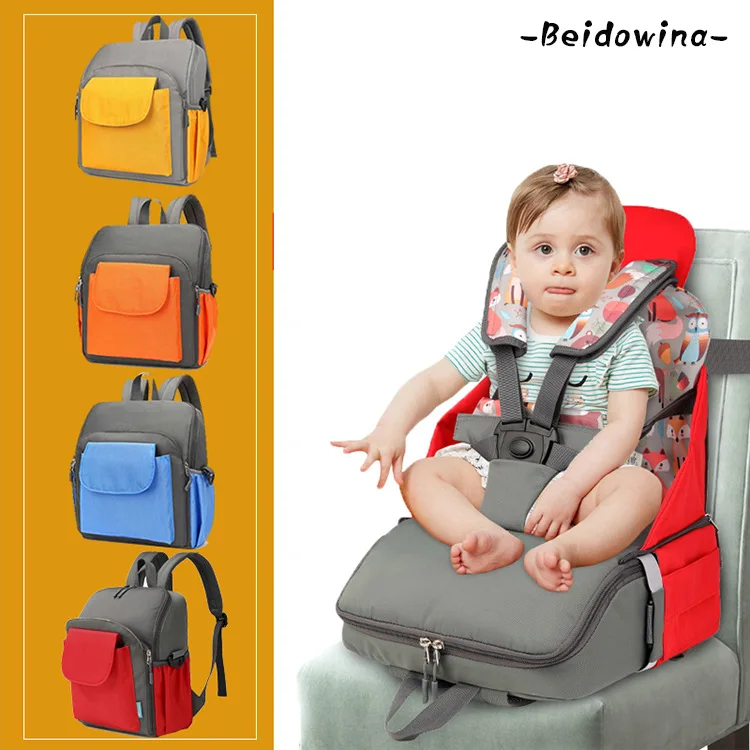 

Portable Baby Dining Chair Bag High Chair Folding Dining Seat Multifunctional Mommy Bag Diaper Backpack For Travel