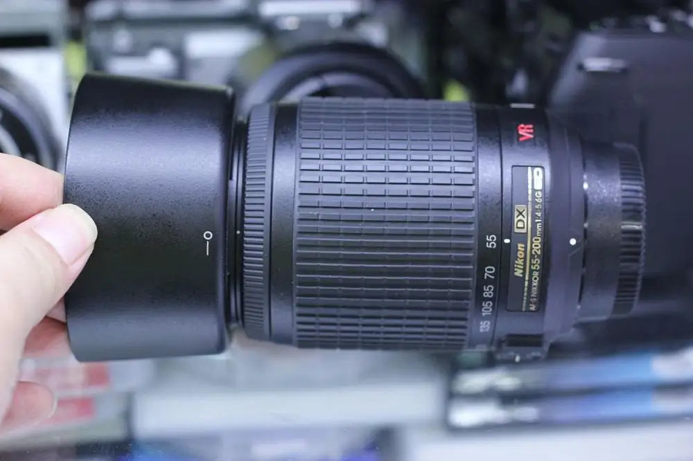 Зум объектив Nikkor б/у Nikon 55 200 мм f/4 5 6G ED IF AF S DX VR [вибрирование]|Объективы для