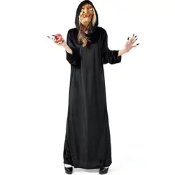 Злая Ведьма черный Халат Костюм Хэллоуин Белоснежка ядовитое яблоко злой королевы ведьма фантазийный платье для женщин
