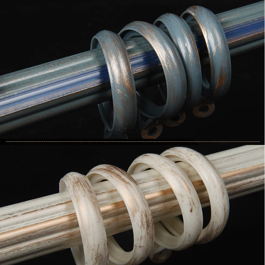 Thicken Aluminum Alloy Curtain Pole European Retro Durable Single Double Curtain Rods Track Accessories Home Decor
